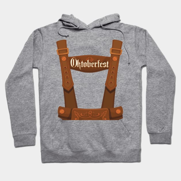 Lederhosen Suspenders Tee Oktoberfest Bavarian Munich Beer Hoodie by DODG99